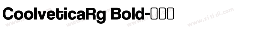 CoolveticaRg Bold字体转换